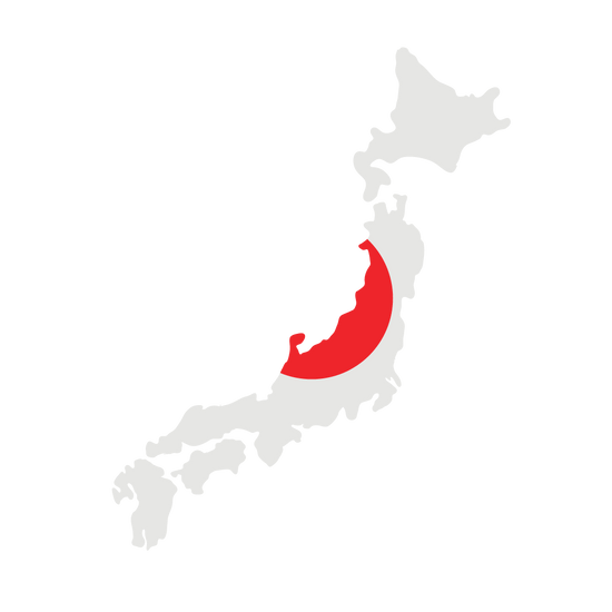 Japan map with Japanese flag