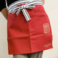 Meguri Homaekake Apron - Crimson Red