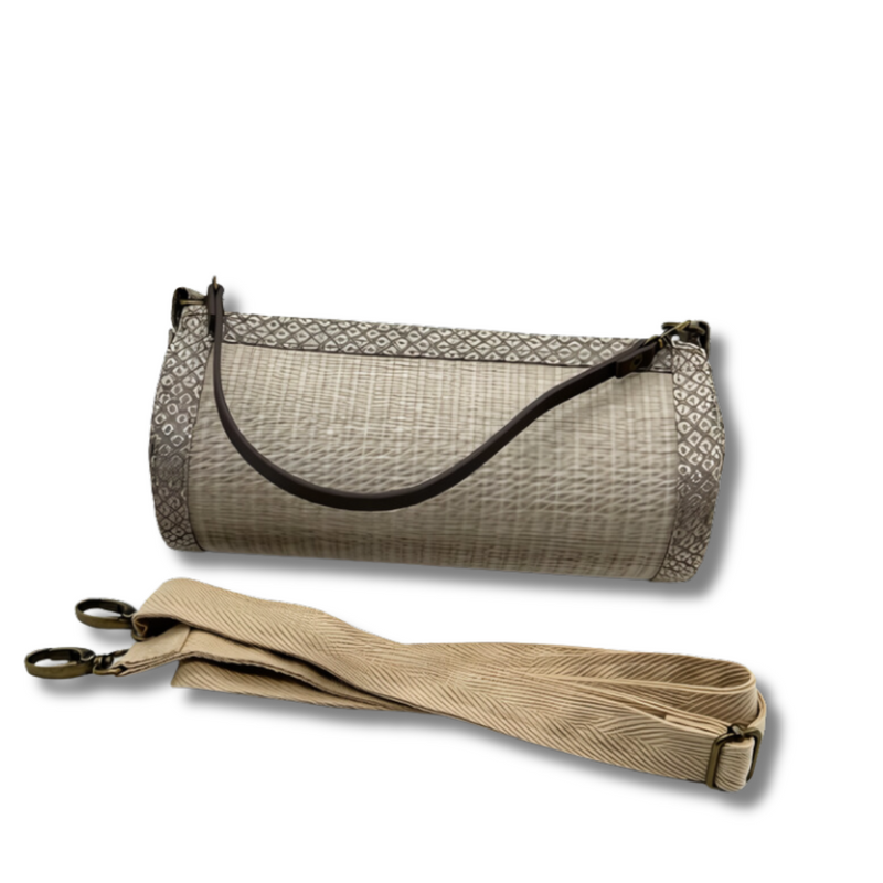 Tatami Cylinder Shaped Bag (Beige)