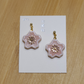 Mino Ware Ceramic Earrings - Small Flower Series (Sakura)