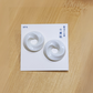 Mino Ware Ceramic Earrings - Kururi (White)