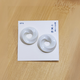 Mino Ware Ceramic Earrings - Kururi (White)