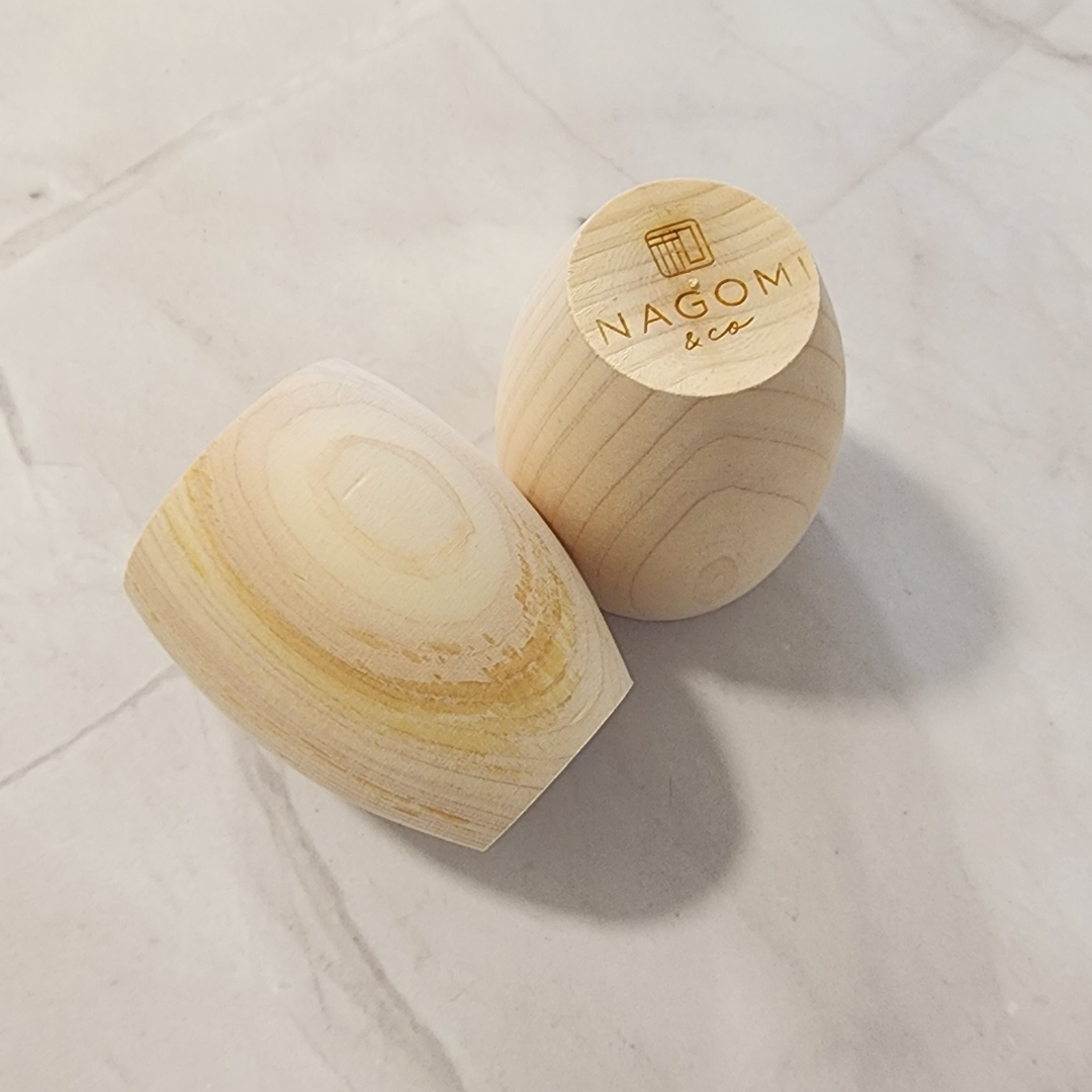 Hinoki Cypress Sake Cup Set