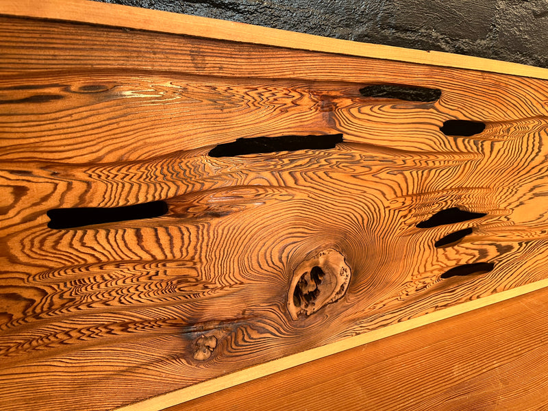 Vintage Japanese Ranma Transom — Special Wood Yakusugi
