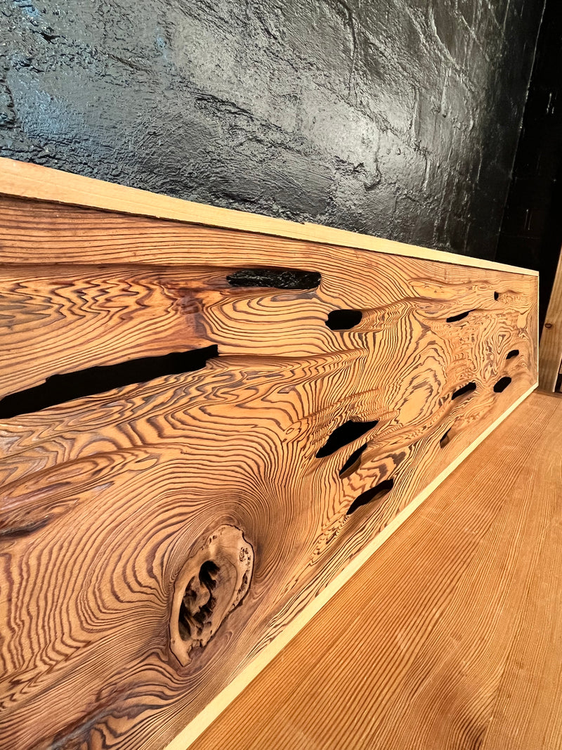 Vintage Japanese Ranma Transom — Special Wood Yakusugi