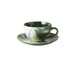 marble green coffee cup and saucer