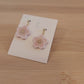 Mino Ware Ceramic Earrings - Small Flower Series (Forget-me-not)